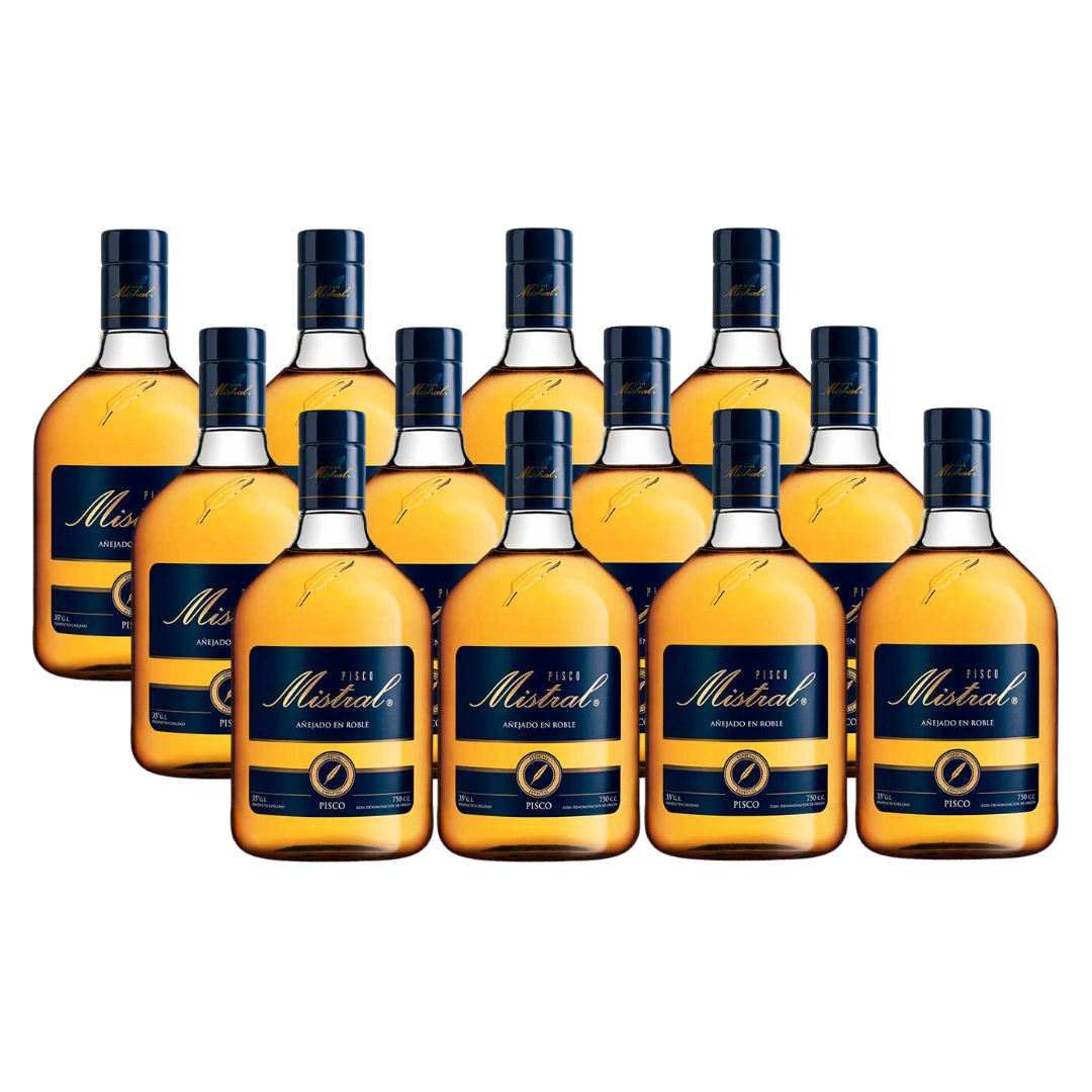 Promo 12: 12 piscos mistral 750ml