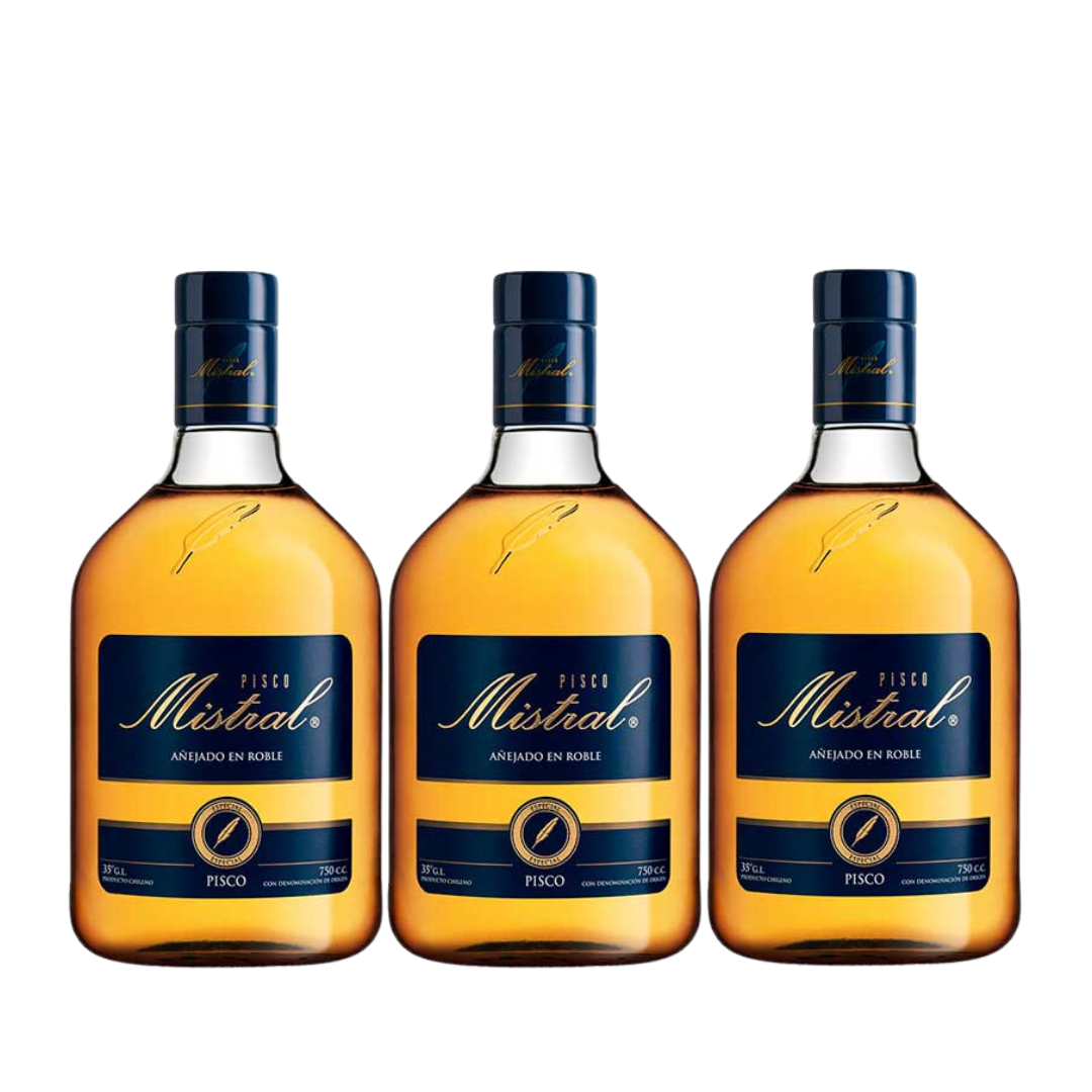 Promo 11: 3 piscos mistral 750ml