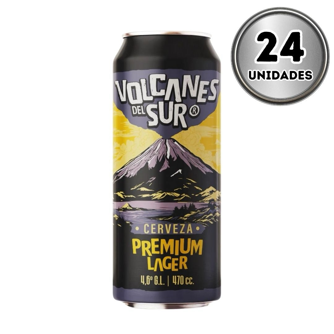 Cerveza volcanes del sur premium lager 470 cc