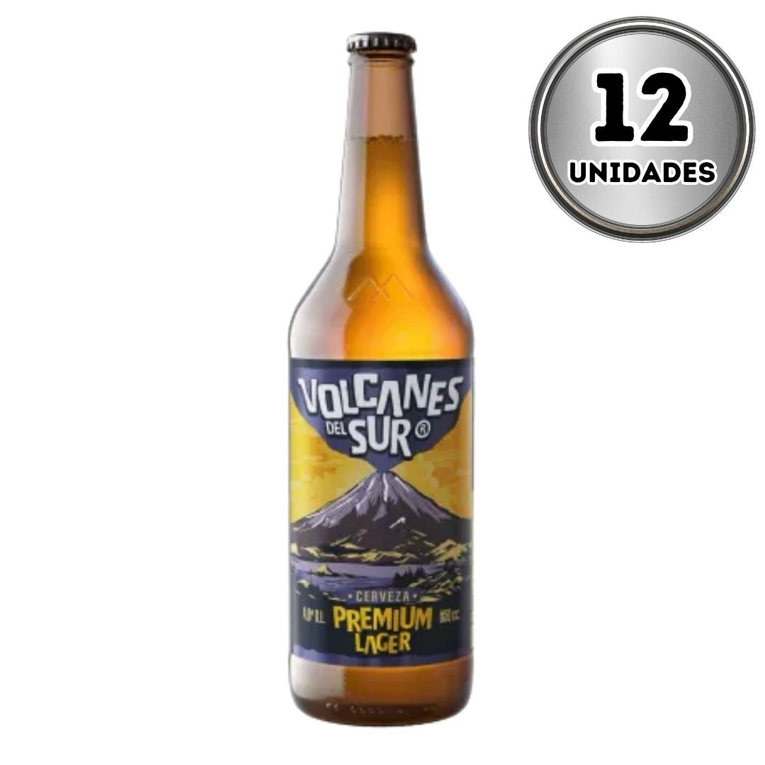 Cerveza volcanes del sur premium lager 650 cc