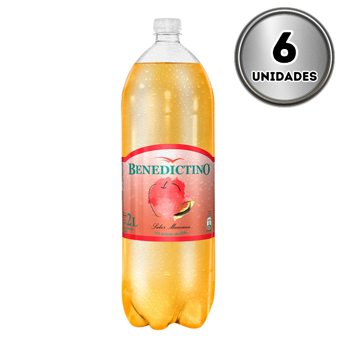 Agua benedictino manzana 2 litros