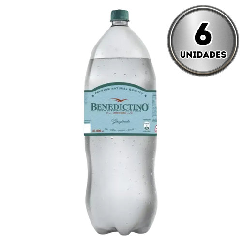 Agua benedictino con gas 3 litros