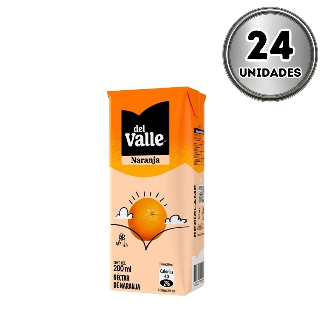 Jugo andina del valle naranja en caja