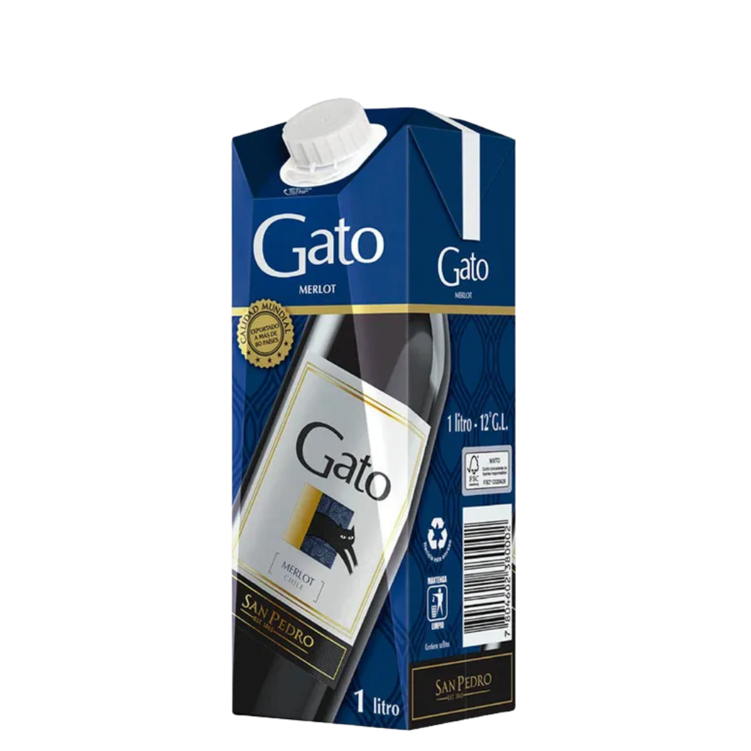 Vino Gato Merlot 1 litro