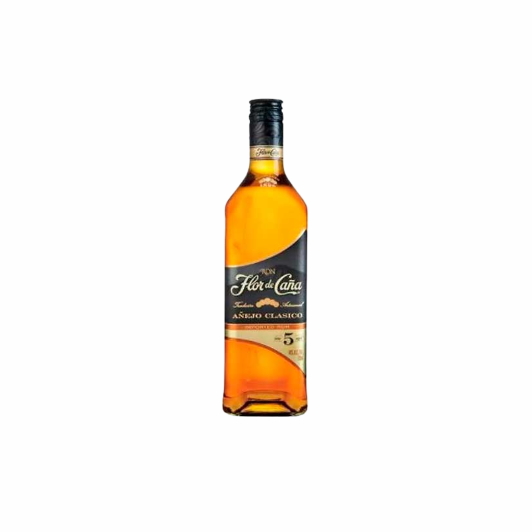 Ron flor de caña a 5 años 350 ml