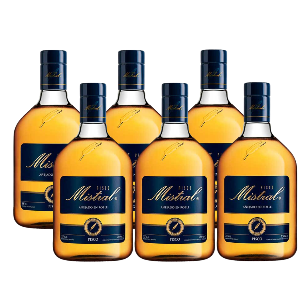 Promo 4: 6 Piscos mistral 750 ml